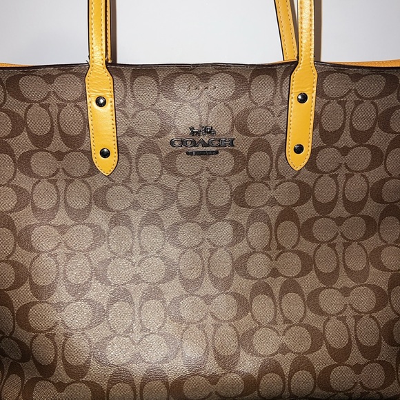 Coach Signature City Tote Bag in Light Khaki Multi 5696 - Picture 3 of 15